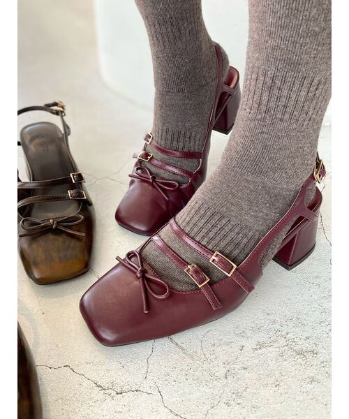 RESEXXY（リゼクシー）の「スクエアトゥメリージェーン（パンプス・レディース・レッド/ブラウン・SMALL/MEDIUM/LARGE）」の19枚目の写真