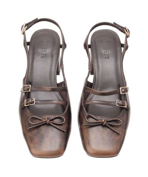 RESEXXY（リゼクシー）の「スクエアトゥメリージェーン（パンプス・レディース・レッド/ブラウン・SMALL/MEDIUM/LARGE）」の8枚目の写真