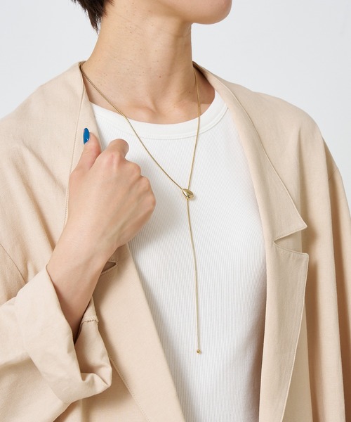 collex（コレックス）の「【dignif】【金属アレルギー対応】スライドY字ネックレス（ネックレス・レディース・シルバー/ゴールド・フリー）」の2枚目の写真