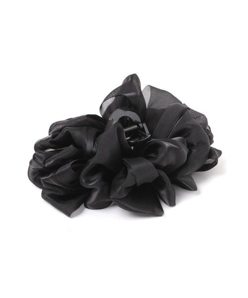 niko and...（ニコアンド）の「サテン風BIGバンスクリップ[tiny tiny(ティニーティニー)]（バレッタ/ヘアクリップ・レディース・ブラック/ライトブルー・0）」の2枚目の写真