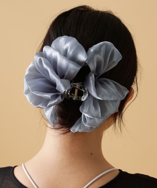 niko and...（ニコアンド）の「サテン風BIGバンスクリップ[tiny tiny(ティニーティニー)]（バレッタ/ヘアクリップ・レディース・ブラック/ライトブルー・0）」の9枚目の写真