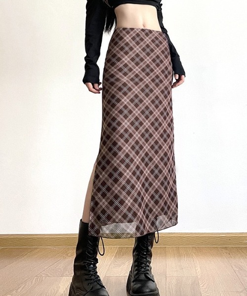 saqui スリット入りスカート　ボルドー　36サイズ saqui スリット入りスカート ボルドー 36サイズ
