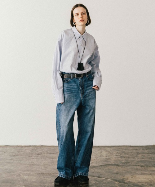 CREDONA(クレドナ)の「THE SHIRT/シャツ(シャツ/ブラウス・レディース・オレンジ/ホワイト/ブルー・FREE)」の6枚目の写真