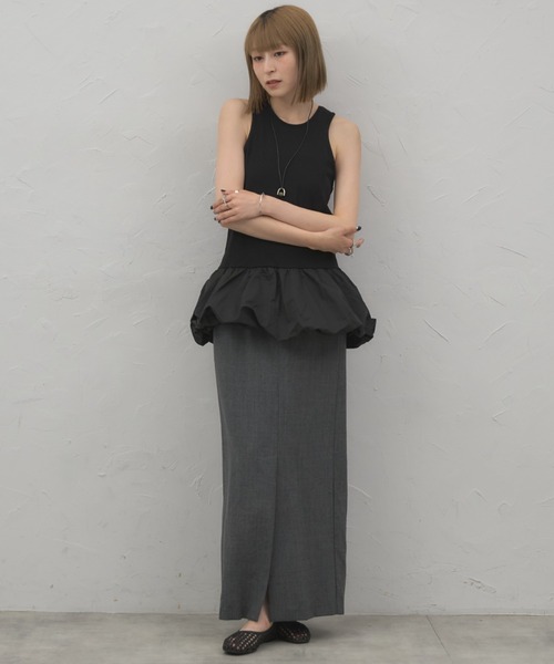 leimn（レイムン）の「タフタドッキングバルーンタンク（タンクトップ・レディース・ホワイト/ブラック・M）」の16枚目の写真