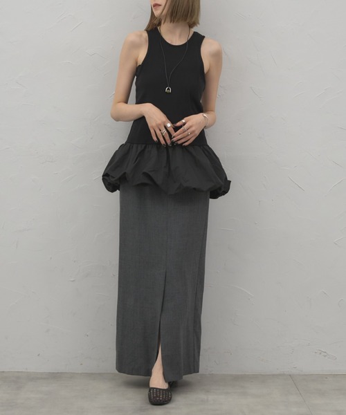 leimn（レイムン）の「タフタドッキングバルーンタンク（タンクトップ・レディース・ホワイト/ブラック・M）」の17枚目の写真