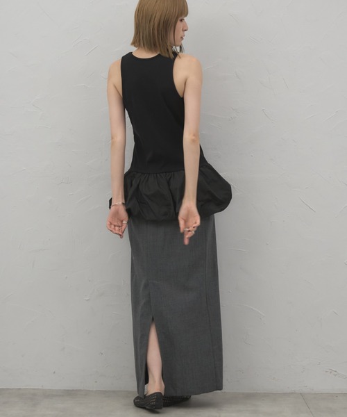 leimn（レイムン）の「タフタドッキングバルーンタンク（タンクトップ・レディース・ホワイト/ブラック・M）」の18枚目の写真