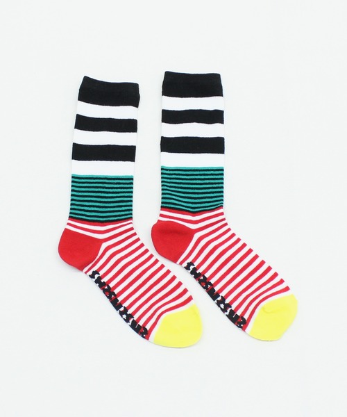 RNA（アールエヌエー）の「E5149 マルチボーダーソックス（ソックス/靴下・レディース・ブラック×ホワイト/ホワイト×パープル/ホワイト×レッド/ホワイト×グリーン・FREE）」の8枚目の写真