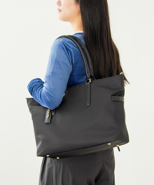 Jewelna Rose（ジュエルナローズ）の「グレタ ナイロントートバッグ A4 16251（トートバッグ・レディース・ブラック/ライトピンク/ダークグレー・FREE）」の11枚目の写真
