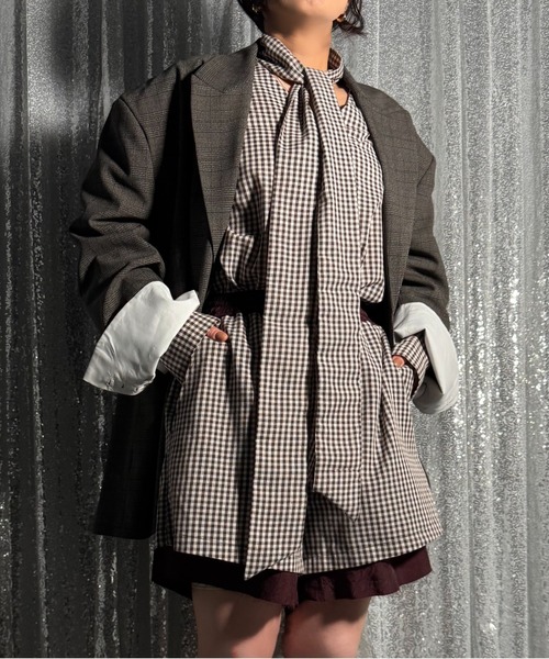 PROVOKE (プロヴォーク)の「DAD TAILOR JACKET(テーラードジャケット・レディース・ブラウン・FREE)」の4枚目の写真