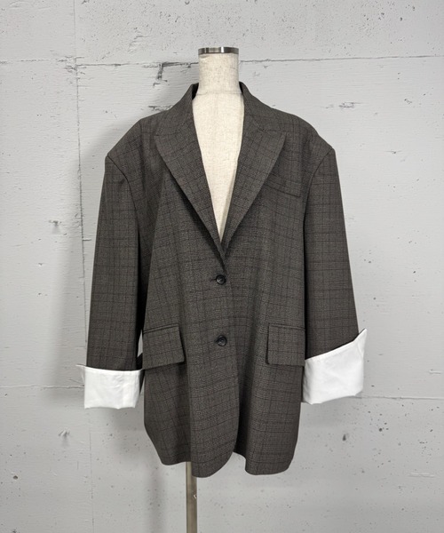 PROVOKE (プロヴォーク)の「DAD TAILOR JACKET(テーラードジャケット・レディース・ブラウン・FREE)」の6枚目の写真