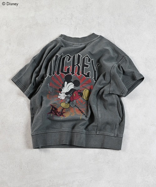 Disney(ディズニー)の「【Disney】ピグメントロックミッキースウェットT(スウェット・キッズ・ブラック系3/ブラック系1/ブラック系2・120/110/100/90/130/80)」の5枚目の写真