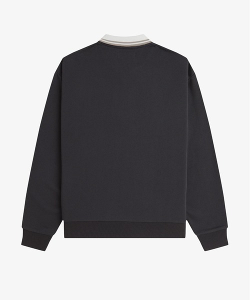 FRED PERRY(フレッドペリー)の「Zip Neck Collar Sweatshirt/ジップネックスウェットシャツ(スウェット・レディース・グレイッシュベージュ/チャコールグレー・10)」の14枚目の写真