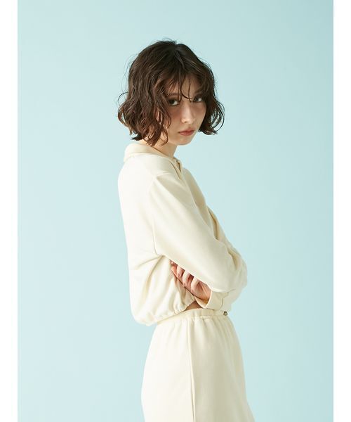 LILY BROWN Lily Bearハーフジップクロップドスウェット【新品】 WEB限定カラー】Lily Bearハーフジップクロップドスウェット