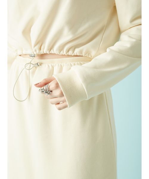 LILY BROWN（リリーブラウン）の「Lily Bearハーフジップクロップドスウェット（スウェット・レディース・ピンク/ネイビー/グレー/アイボリー/その他・F）」の14枚目の写真