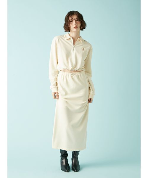 LILY BROWN Lily Bearハーフジップクロップドスウェット【新品】 WEB限定カラー】Lily Bearハーフジップクロップドスウェット