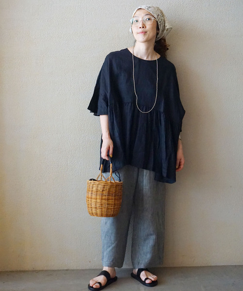 60リネンギャザーシャツ 60リネン ギャザープルシャツ（シャツ/ブラウス）｜JOURNAL