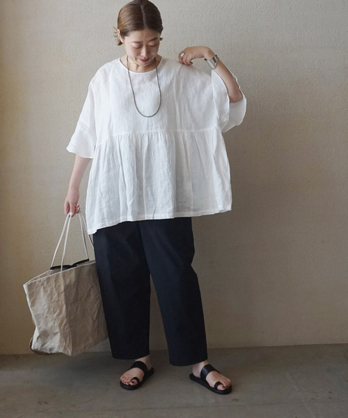 最終値下　60リネンギャザープルオーバー 追加》60リネン ギャザープル（シャツ/ブラウス）｜JOURNAL STANDARD