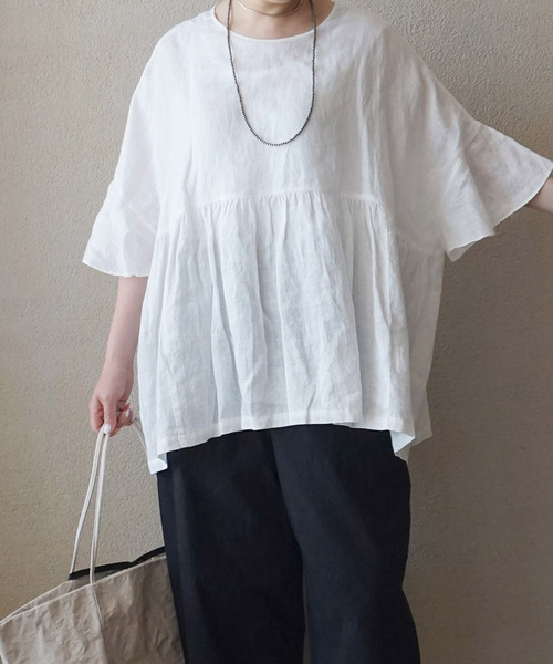 追加》60リネン ギャザープル（シャツ/ブラウス）｜JOURNAL STANDARD