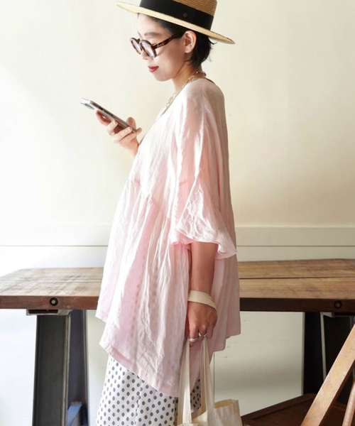 追加》60リネン ギャザープル（シャツ/ブラウス）｜JOURNAL STANDARD