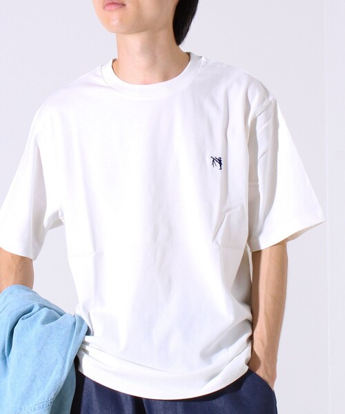 GLOSTER(グロスター)の「【GLOSTER/グロスター】BOY刺繍入り ボーイフレンドTシャツ(Tシャツ/カットソー・メンズ・ブルー系その他7/ダークネイビー/ピンク系その他3/ホワイト・M/L/S)」の8枚目の写真