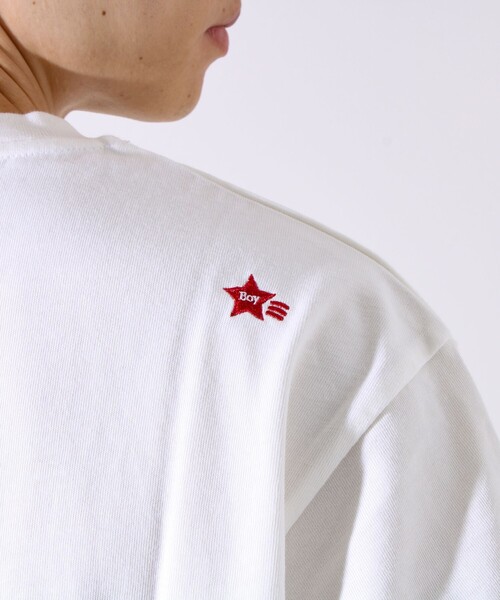 GLOSTER(グロスター)の「【GLOSTER/グロスター】BOY刺繍入り ボーイフレンドTシャツ(Tシャツ/カットソー・メンズ・ブルー系その他7/ダークネイビー/ピンク系その他3/ホワイト・M/L/S)」の11枚目の写真