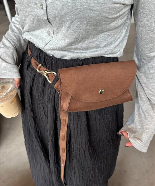CIAOPANIC TYPY(チャオパニックティピー)の「4wayフックベルトウエストポーチ(ボディバッグ/ウエストポーチ・レディース・ブラック/ブラウン/バーガンディー/チャコールグレー・ONE SIZE)」の18枚目の写真