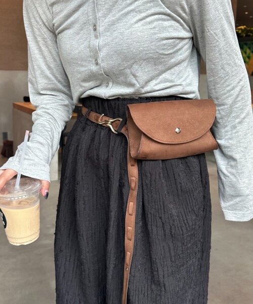 CIAOPANIC TYPY(チャオパニックティピー)の「4wayフックベルトウエストポーチ(ボディバッグ/ウエストポーチ・レディース・ブラック/ブラウン/バーガンディー/チャコールグレー・ONE SIZE)」の19枚目の写真