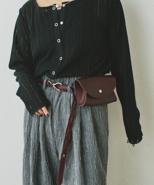 CIAOPANIC TYPY(チャオパニックティピー)の「4wayフックベルトウエストポーチ(ボディバッグ/ウエストポーチ・レディース・ブラック/ブラウン/バーガンディー/チャコールグレー・ONE SIZE)」の8枚目の写真