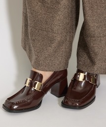 rienda | チェーン付きスリムトゥローファーパンプス  靴(ローファー)