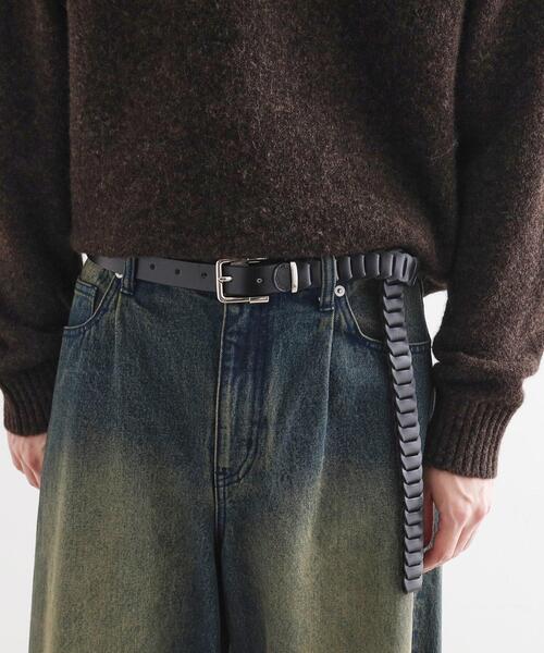 tk.TAKEO KIKUCHI（ティーケータケオキクチ）の「レザーチェーンロングベルト（ベルト・メンズ・ブラック・00）」の7枚目の写真