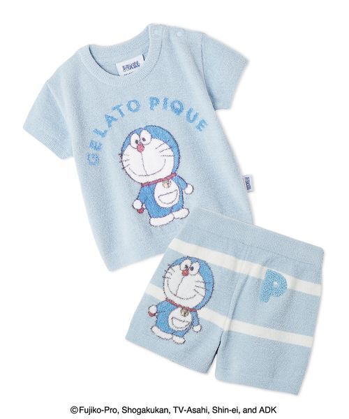 ドラえもん】【ベビー】ジャガードプルオーバー&ショートパンツセット
