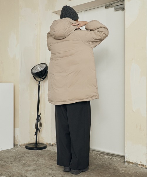 KELTY(ケルティ)の「KELTY/ケルティ Insulation Middle Coat ダブルジップ フード付き インサレーションミドルコート ワンポイント(ダウンジャケット/コート・レディース・ライトブルー/ブラック/ベージュ/ネイビー・FREE)」の18枚目の写真