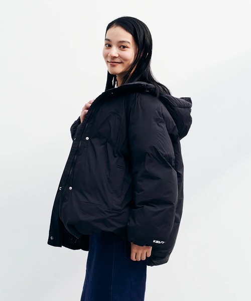 Katie フード付きジャケット BLACK CULTUR KELTY/ケルティ Insulation Middle Coat ダブルジップ フード付き