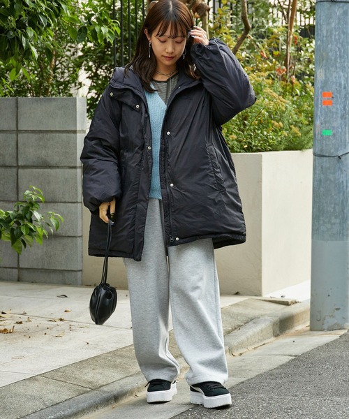 KELTY(ケルティ)の「KELTY/ケルティ Insulation Middle Coat ダブルジップ フード付き インサレーションミドルコート ワンポイント(ダウンジャケット/コート・レディース・ライトブルー/ブラック/ベージュ/ネイビー・FREE)」の17枚目の写真