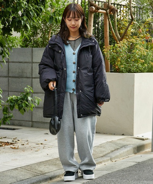 KELTY(ケルティ)の「KELTY/ケルティ Insulation Middle Coat ダブルジップ フード付き インサレーションミドルコート ワンポイント(ダウンジャケット/コート・レディース・ライトブルー/ブラック/ベージュ/ネイビー・FREE)」の8枚目の写真