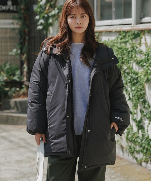 【美品】KELTY ダウンジャケット MEDIUM 黒 KELTY/ケルティ Insulation Middle Coat ダブルジップ フード