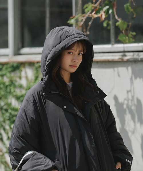 KELTY(ケルティ)の「KELTY/ケルティ Insulation Middle Coat ダブルジップ フード付き インサレーションミドルコート ワンポイント(ダウンジャケット/コート・レディース・ライトブルー/ブラック/ベージュ/ネイビー・FREE)」の20枚目の写真