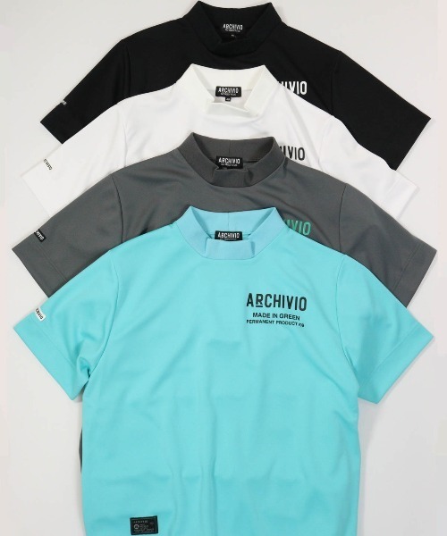 ARCHIVIO 【メンズ】吸水速乾半袖プルオーバー　モックネック ARCHIVIO 【メンズ】吸水速乾半袖プルオーバー モックネック ARCHIVIO