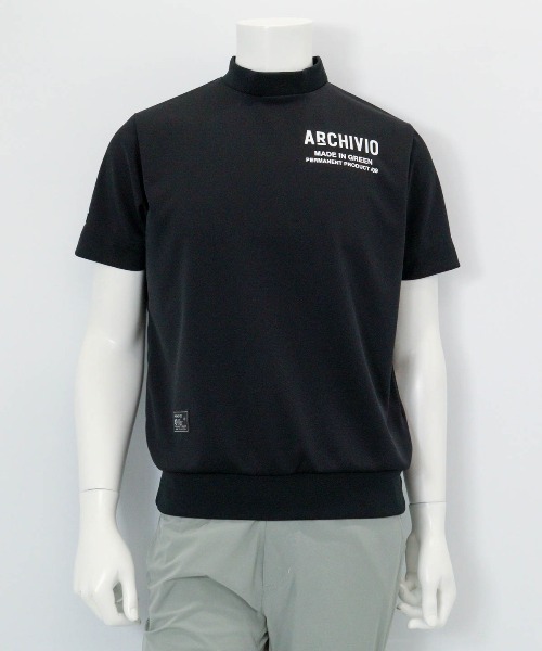 ARCHIVIO 【メンズ】吸水速乾半袖プルオーバー　モックネック ARCHIVIO 【メンズ】吸水速乾半袖プルオーバー モックネック ARCHIVIO