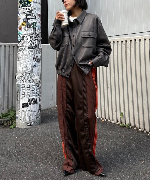 CIAOPANIC TYPY（チャオパニックティピー）の「【UNISEX】レザーシャツジャケット（ブルゾン・レディース・ブラック/ブラウン/グレー・LARGE/MEDIUM）」の13枚目の写真