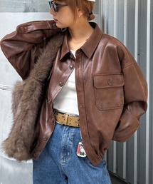 CIAOPANIC TYPY | 【UNISEX】レザーシャツジャケット(ブルゾン)