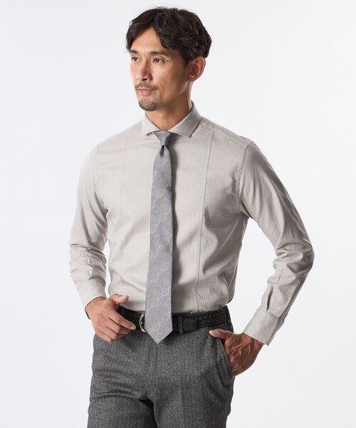 EPOCA UOMO（エポカウォモ）の「ドビーストレッチシャツ（シャツ/ブラウス・メンズ・チャコールグレー/ライトグレー/ダークネイビー・46/48）」の1枚目の写真
