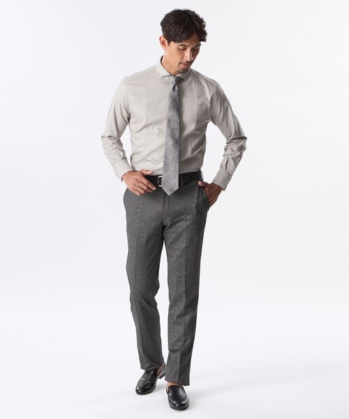 EPOCA UOMO（エポカウォモ）の「ドビーストレッチシャツ（シャツ/ブラウス・メンズ・チャコールグレー/ライトグレー/ダークネイビー・46/48）」の4枚目の写真