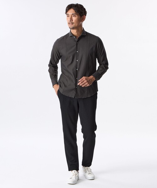 EPOCA UOMO（エポカウォモ）の「ドビーストレッチシャツ（シャツ/ブラウス・メンズ・チャコールグレー/ライトグレー/ダークネイビー・46/48）」の6枚目の写真
