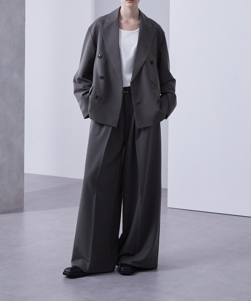 Loose/ルース（ルース）の「セミショート モードダブルテーラードジャケット【セットアップ対応】（テーラードジャケット・メンズ・ブラック/チャコールグレー・L/M/S）」の10枚目の写真