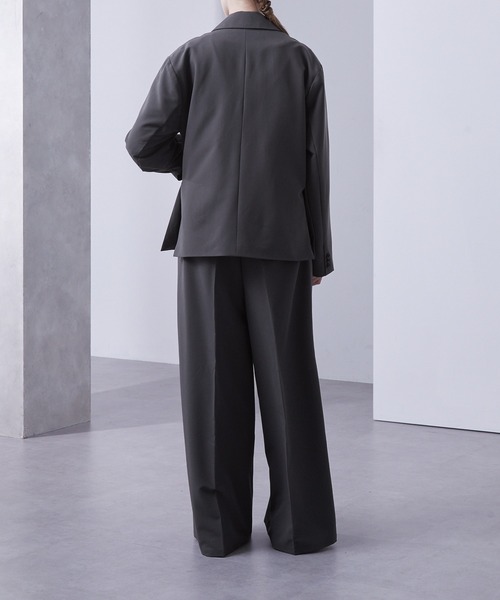 Loose/ルース（ルース）の「セミショート モードダブルテーラードジャケット【セットアップ対応】（テーラードジャケット・メンズ・ブラック/チャコールグレー・L/M/S）」の14枚目の写真