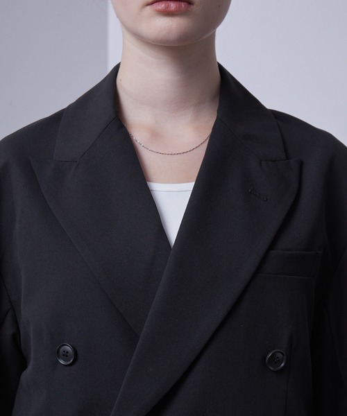 Loose/ルース（ルース）の「セミショート モードダブルテーラードジャケット【セットアップ対応】（テーラードジャケット・メンズ・ブラック/チャコールグレー・L/M/S）」の15枚目の写真
