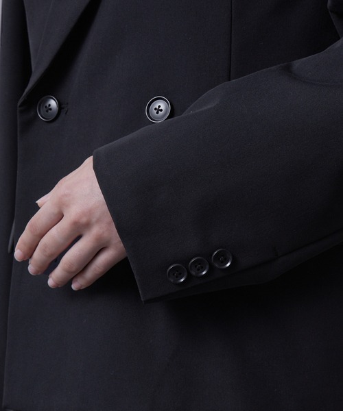 Loose/ルース（ルース）の「セミショート モードダブルテーラードジャケット【セットアップ対応】（テーラードジャケット・メンズ・ブラック/チャコールグレー・L/M/S）」の20枚目の写真