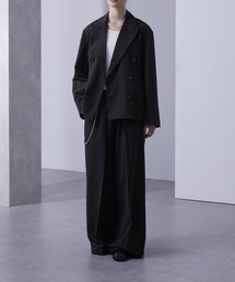 Loose/ルース（ルース）の「セミショート モードダブルテーラードジャケット【セットアップ対応】（テーラードジャケット）」