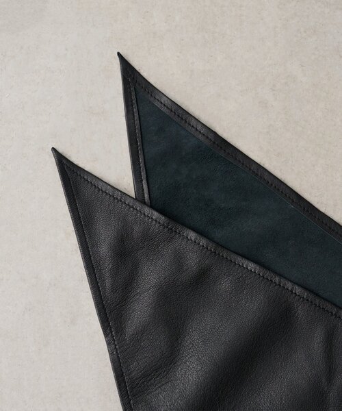 BEARDSLEY（ビアズリー）の「《15 quinze》レザースカーフ（バンダナ/スカーフ・レディース・ブラック・FREE）」の10枚目の写真